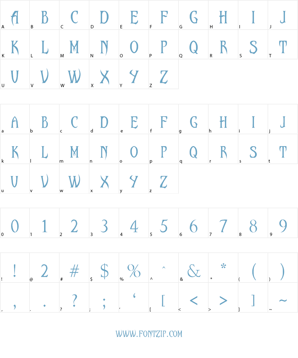 Malefic Font Font Character